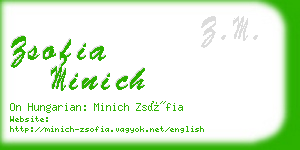 zsofia minich business card